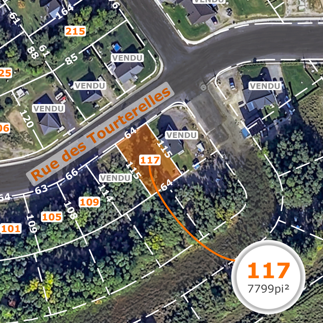 Lot 117 rue des Tourterelles - côté lac Stabel / 79 000$ + tx