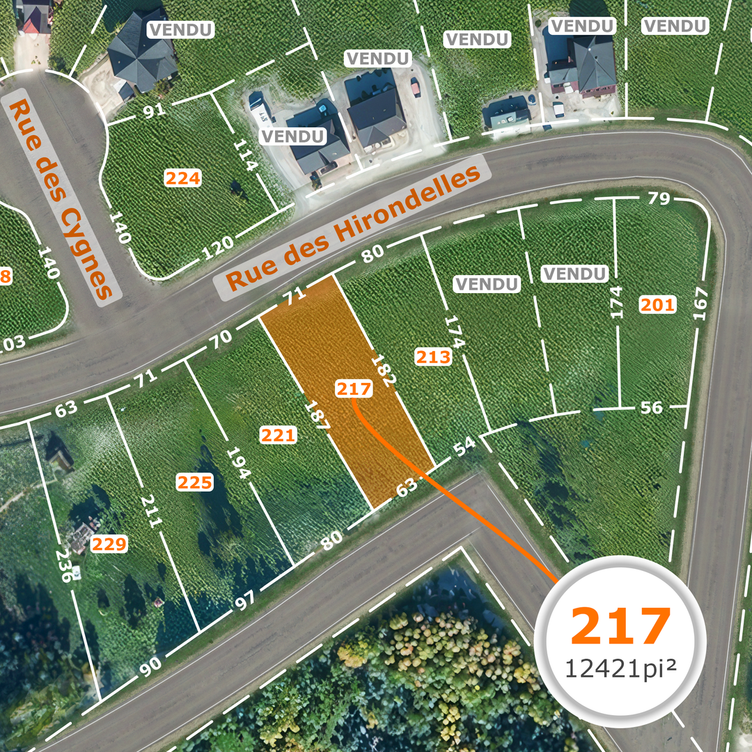 Lot 217 des Hirondelles - côté lac Blouin / 108 000$ + tx