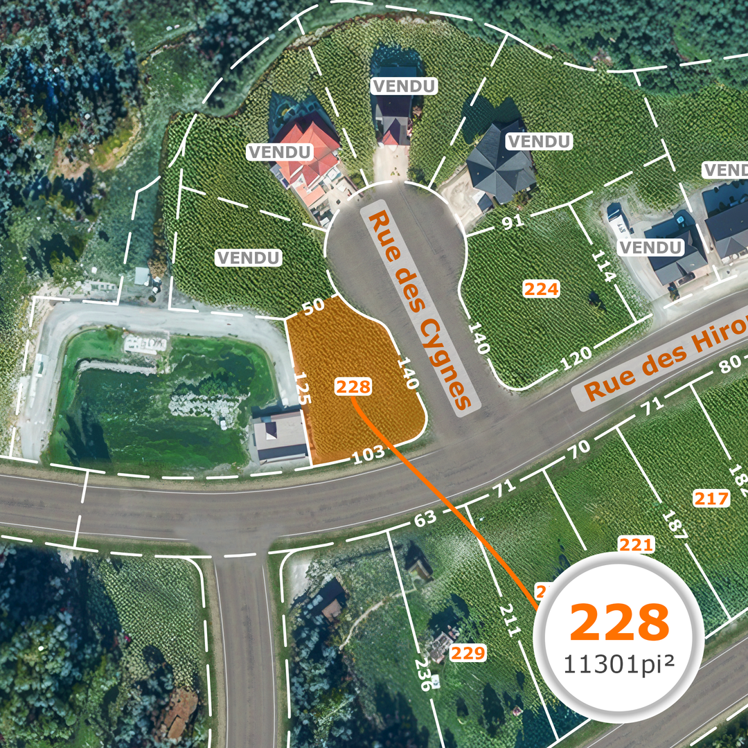 Lot 228 des Hirondelles - côté lac Blouin / 98 000$ + tx