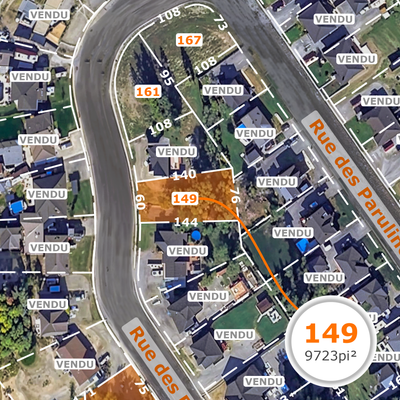 Lot 149 rue des Parulines - côté lac Stabel / 84 000$ + tx